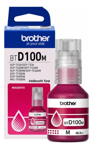 Tinta Brother Btd100m Magenta T230 T430w T530dw T730 T830dw Magenta