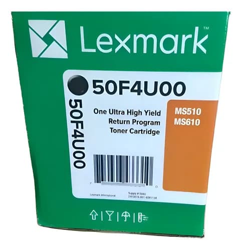Toner Lexmark 50f4u00 504u Ms510 Ms610 20mil Copias Original Negro