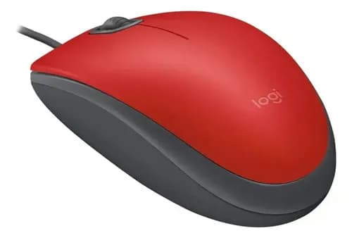 Mouse Optico Logitech M110 Silencioso Usb Negro Rojo